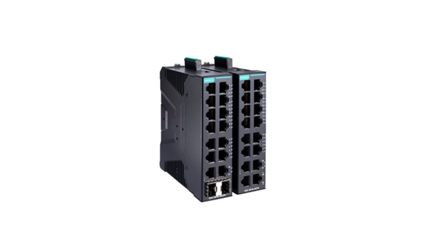 MOXA Unmanaged Intelligent styret Ethernet-switch, med 16 Porte