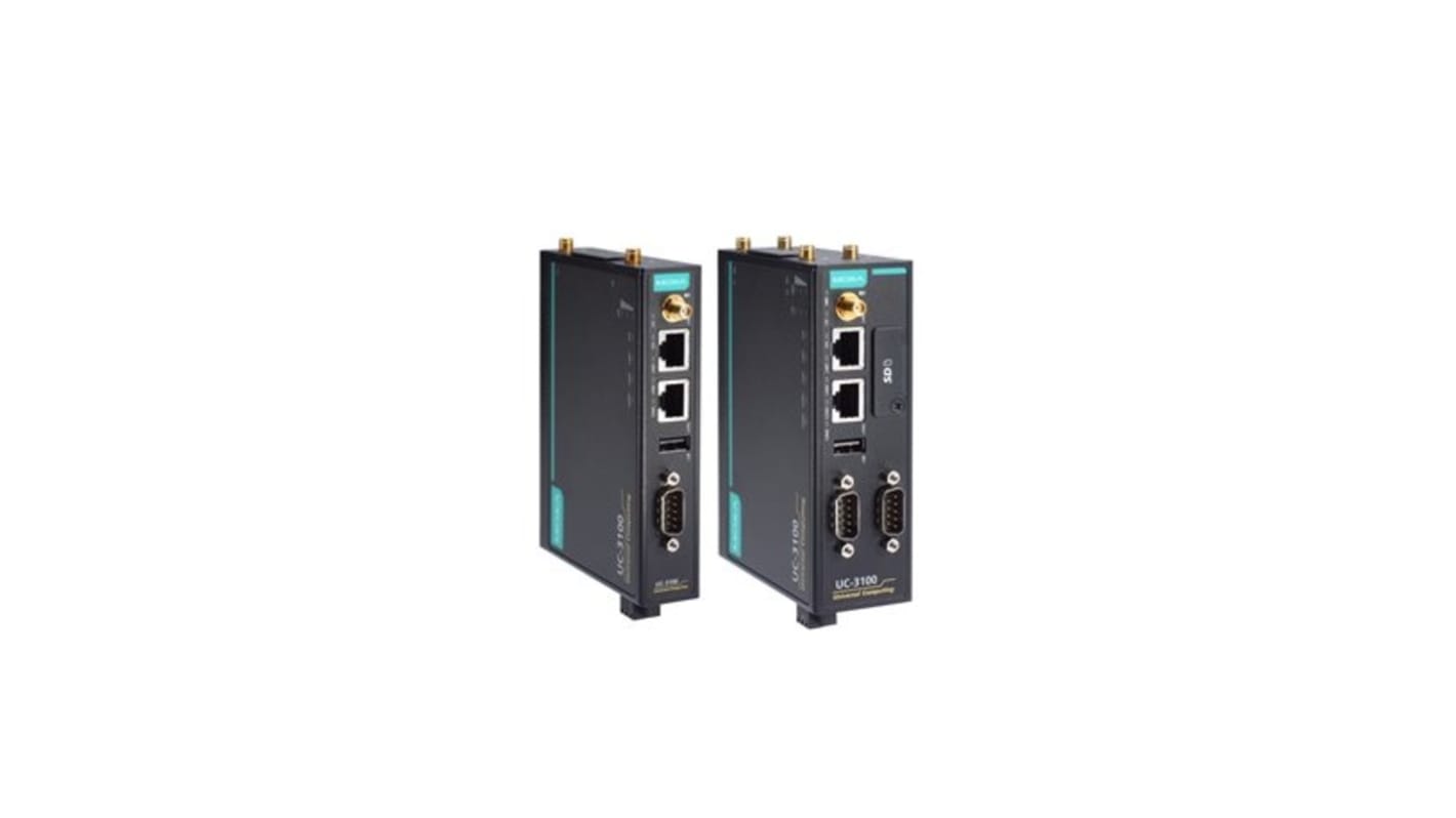 Ordenador industrial MOXA UC-3100, ARM Cortex, con 8.000 MB, OS Linux, 9 → 36 V/8W, IP30