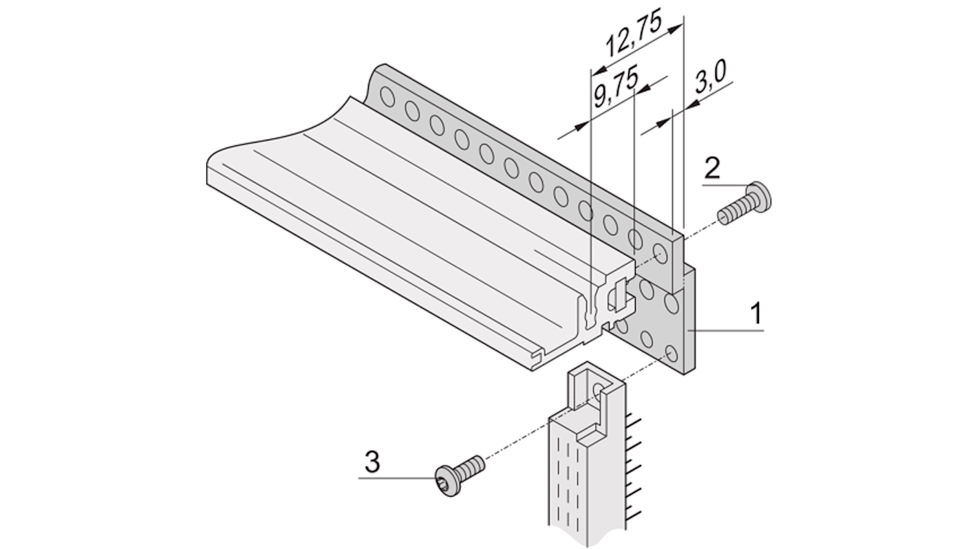 nVent SCHROFF Z-Rail, 213mm Depth