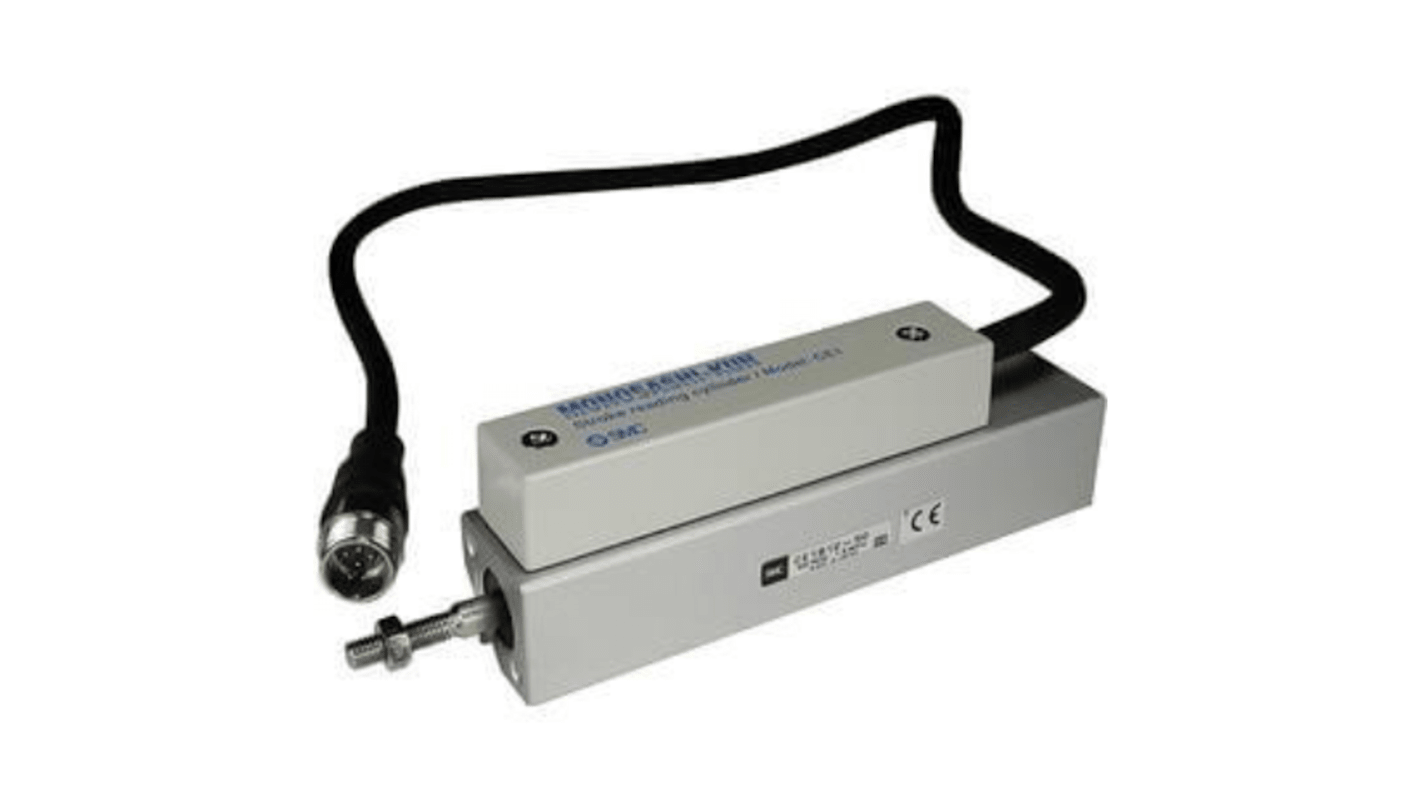 SMC Pneumatic Piston Rod Cylinder - 20mm Bore, 100mm Stroke, CE1 Series, Double Acting