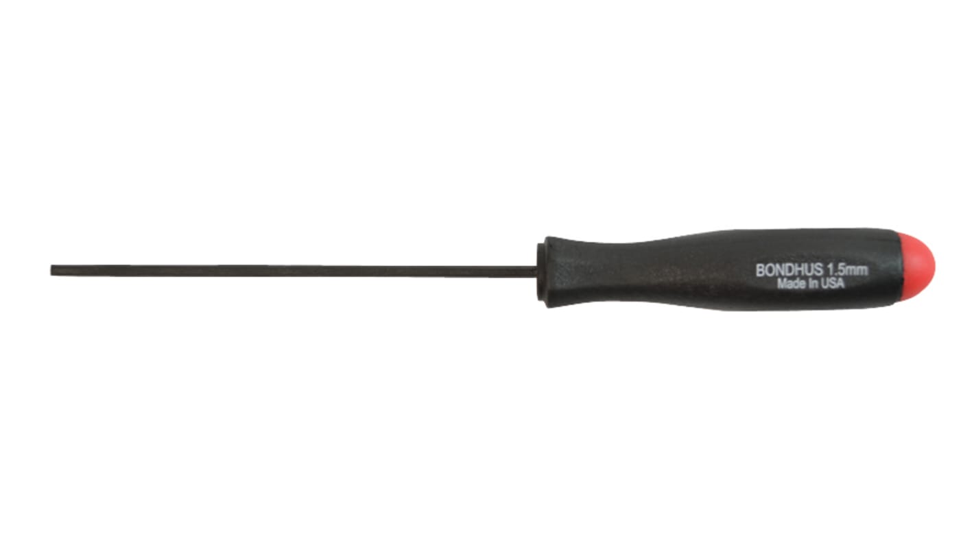 Bondhus Ball End Hexagon  Screwdriver, 1.5mm Tip