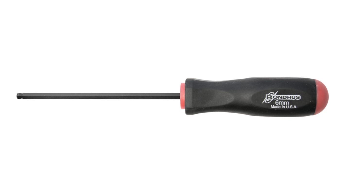 Bondhus Ball End Hexagon  Screwdriver, 6mm Tip