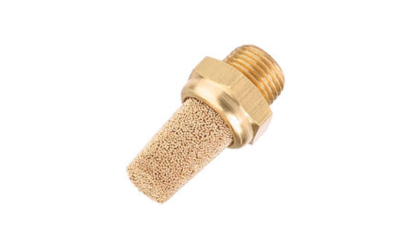 EMERSON ? ASCO 346 Brass, Bronze 10bar Pneumatic Silencer, Threaded, G 1/4 Male