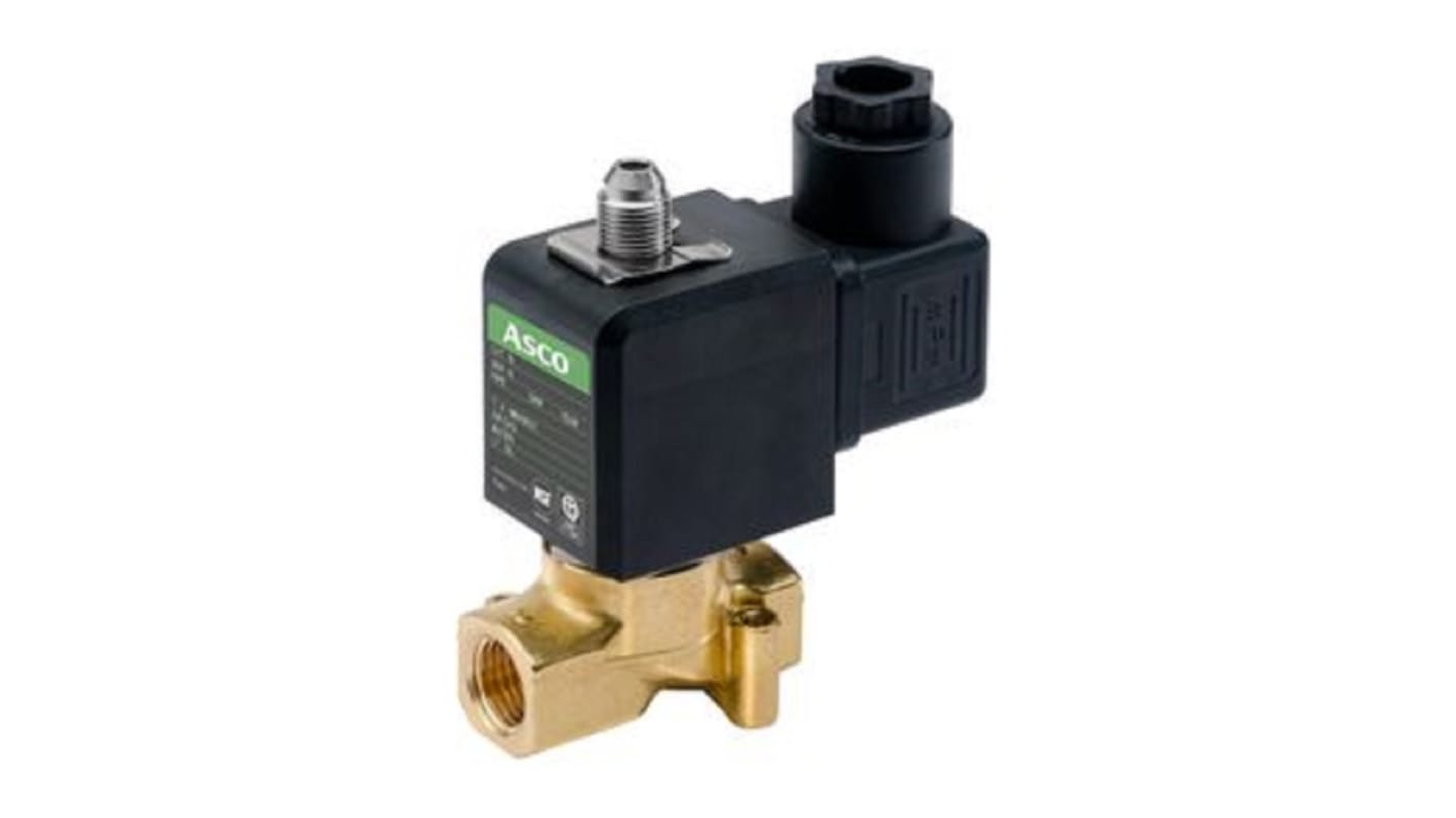 EMERSON ? ASCO Solenoid Valve SCG356B004VMS.AC/DC, 3 port(s) , G1/8