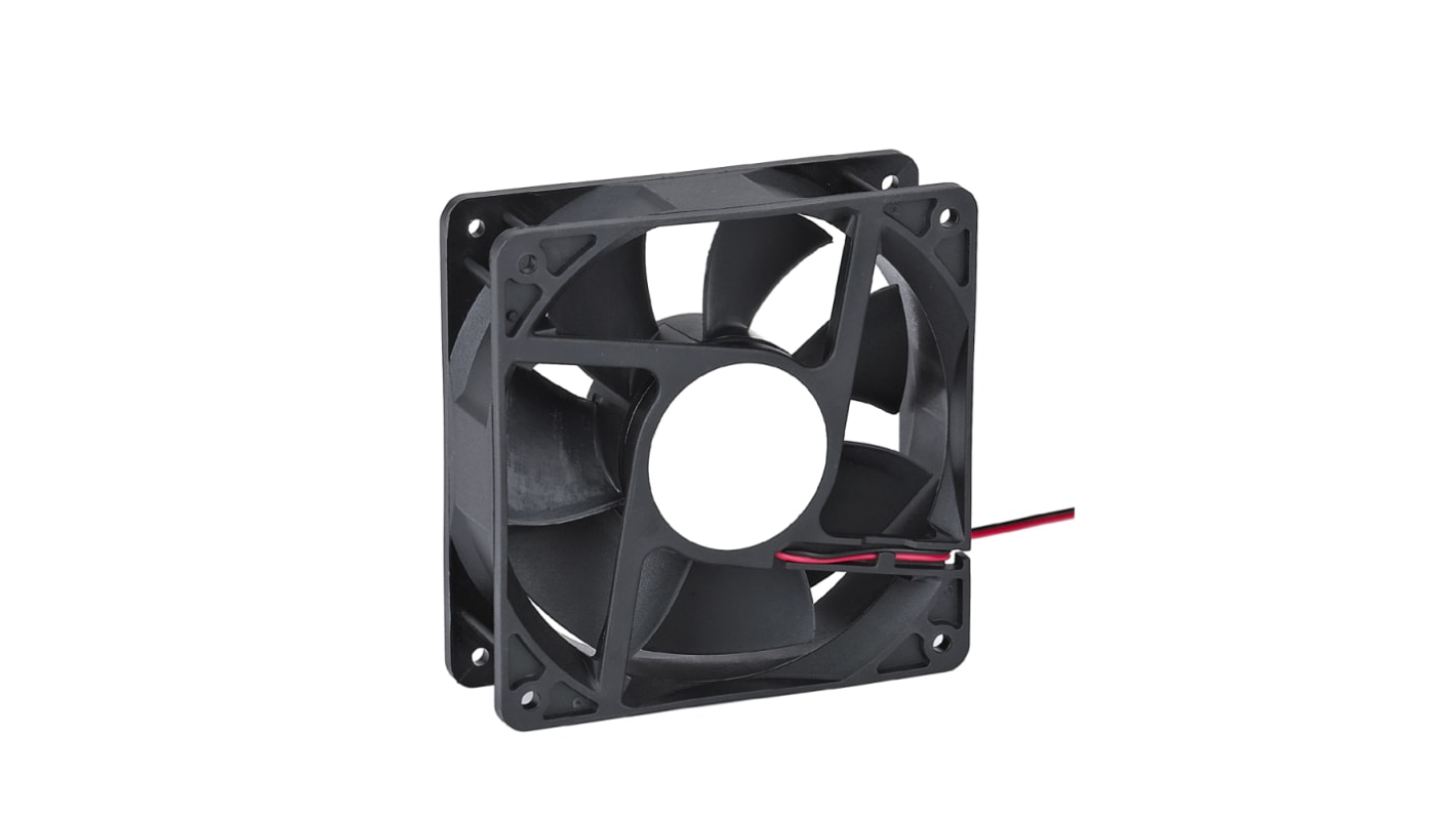RS PRO Axial Fan, 24 V dc, DC Operation, 2.35m³/min, 5.52W, 230mA Max, IP20, 120 x 120 x 25mm