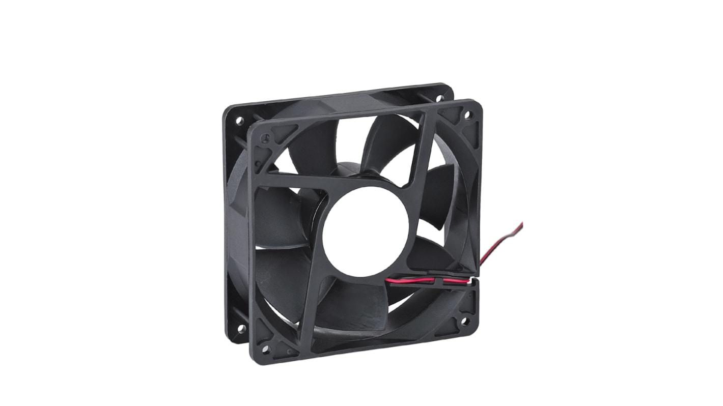 RS PRO Axial Fan, 24 V dc, DC Operation, 3.3m³/min, 8.4W, 350mA Max, IP20, 120 x 120 x 38mm