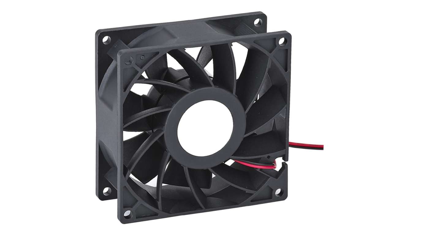RS PRO Axial Fan, 24 V dc, DC Operation, 3.56m³/min, 11.52W, 480mA Max, IP20, 92 x 92 x 38mm