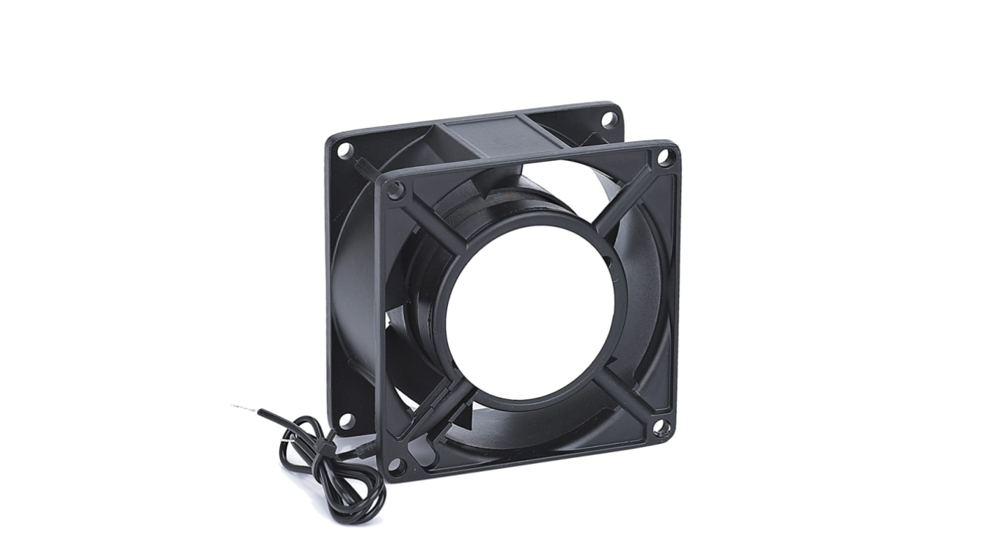 RS PRO Axial Fan, 230 V ac, AC Operation, 0.55m³/min, 14W, 70mA Max, IP20, 80 x 80 x 25mm