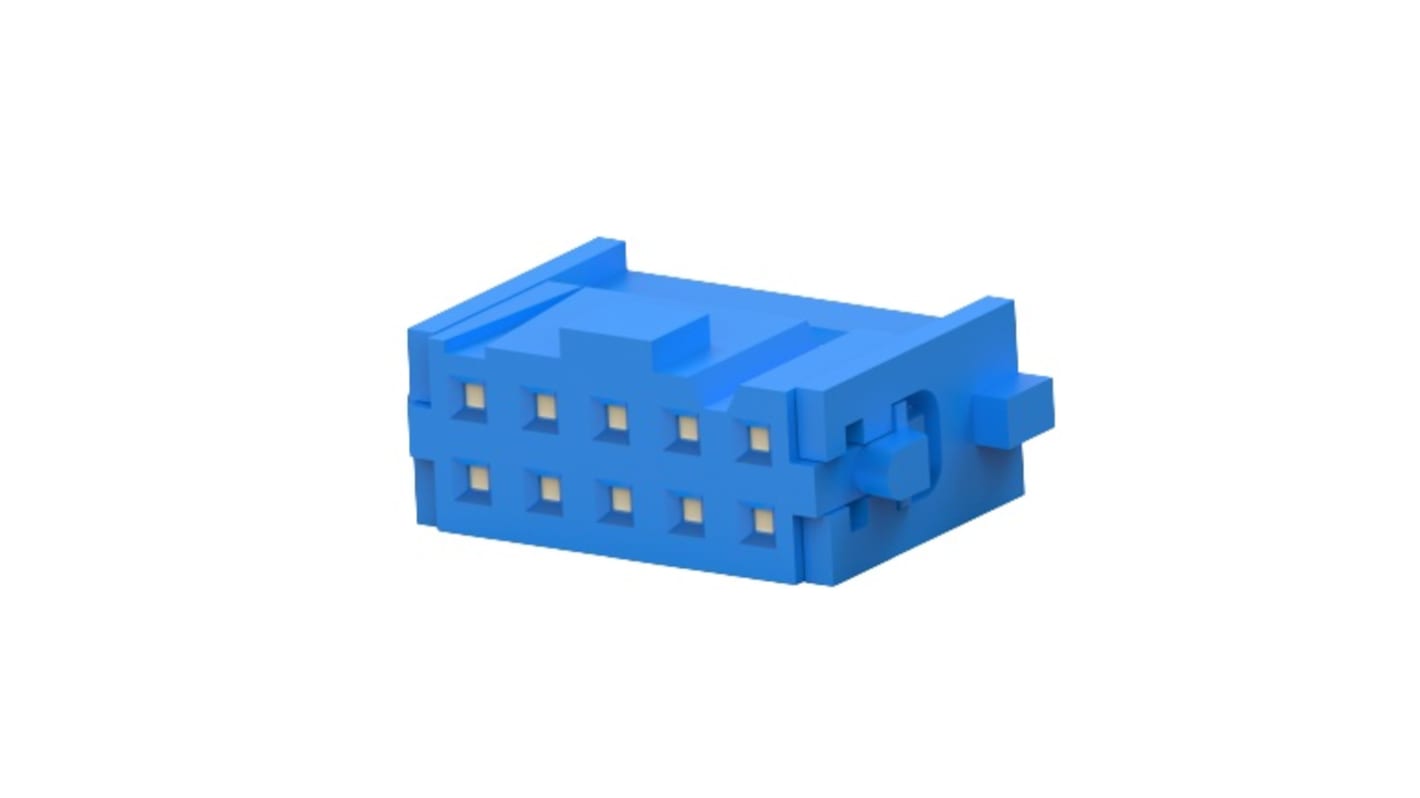 TE Connectivity 连接器, 母座, 10p, 2.54mm间距, 2排, 电缆安装