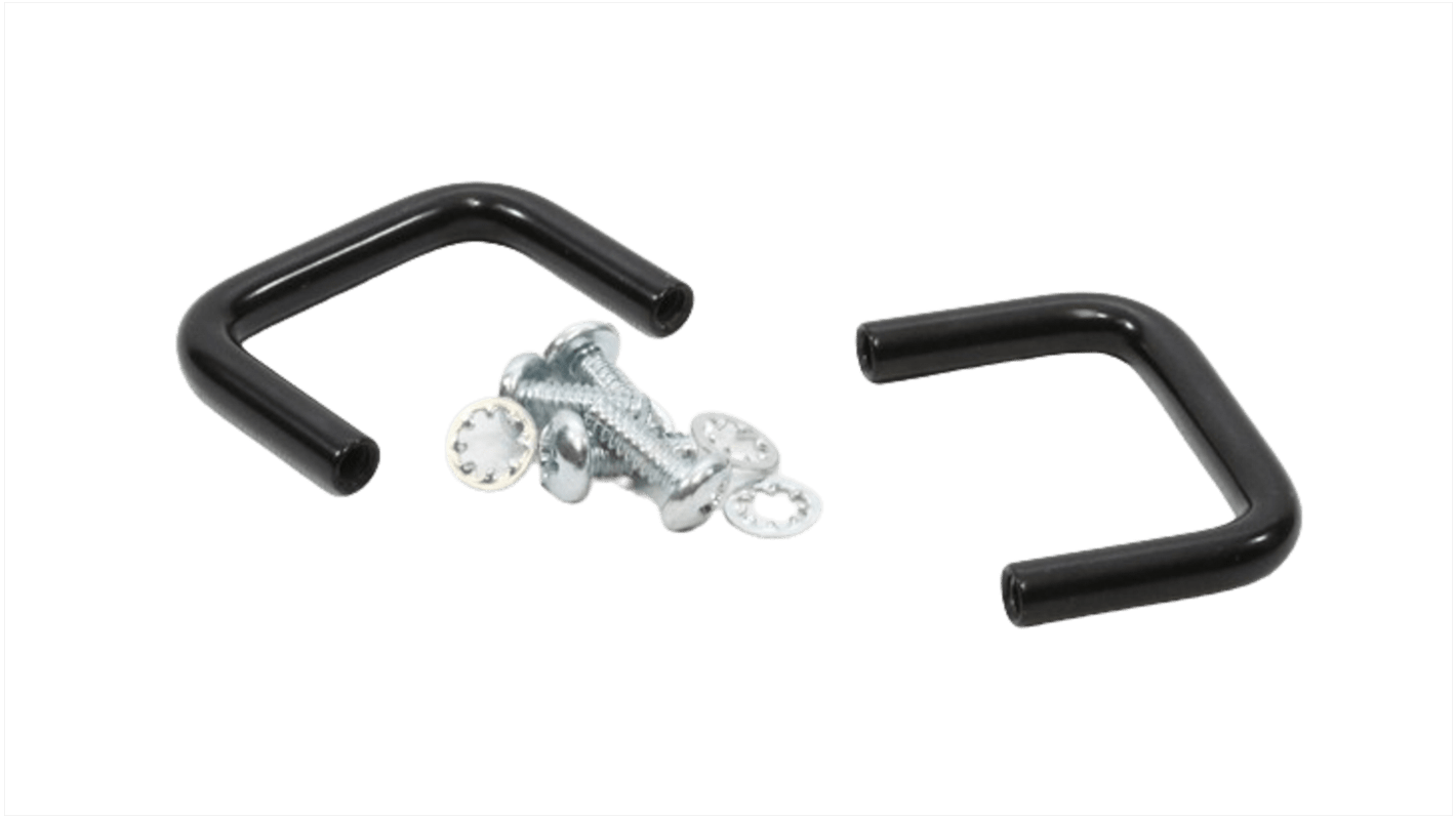 Hammond Black Powder Coating Black Steel Drawer Handle 36 mm Height, 25mm Width, 5mm Length