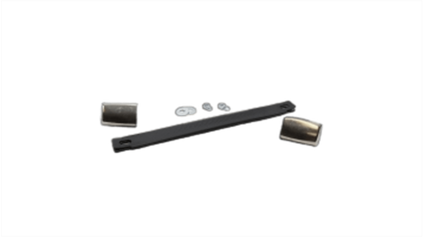 Hammond Black Powder Coating Vinyl Drawer Handle 20 mm Height, 5mm Width, 216mm Length