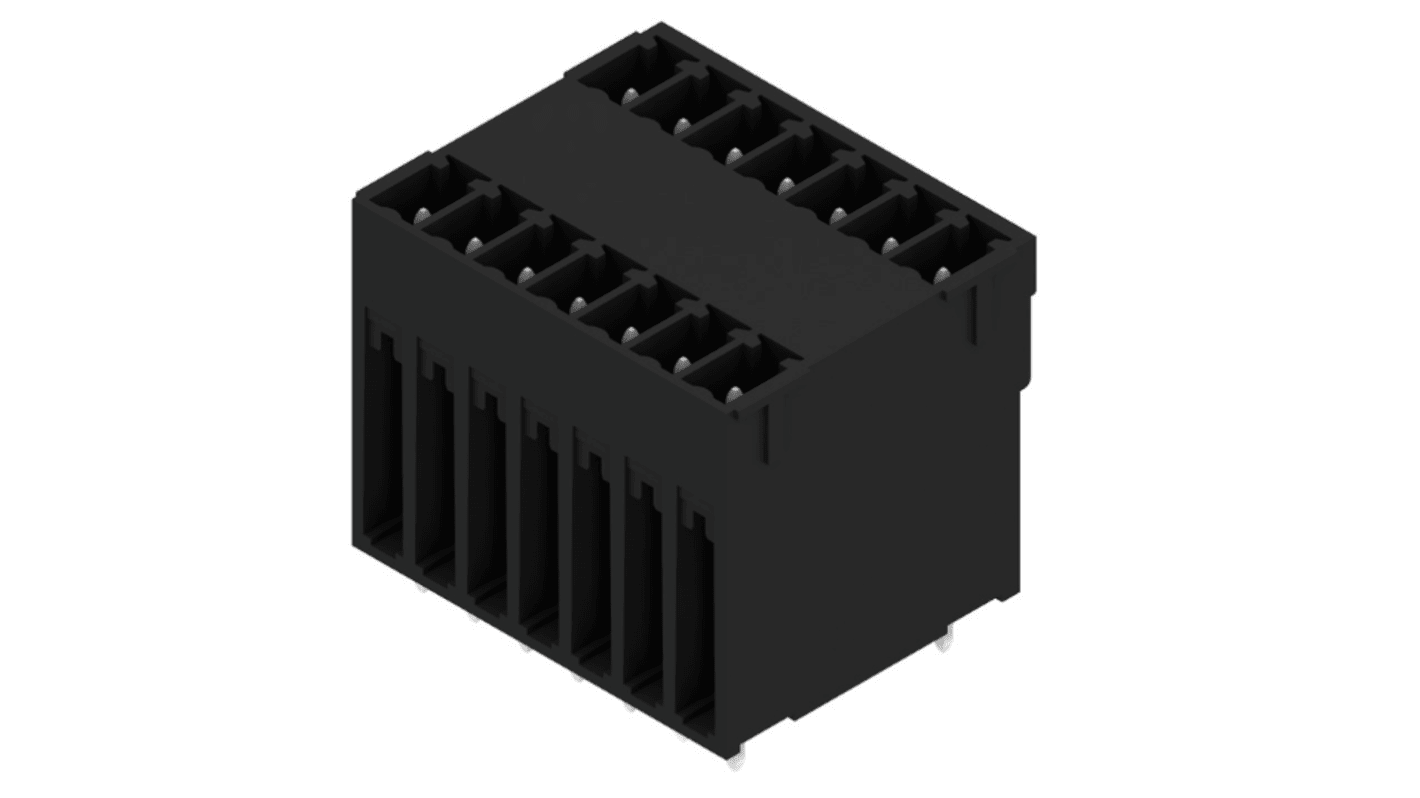 Weidmuller, SCD-THR Male PCB Header, 3.81mm Pitch, 14 Way, 2 Row