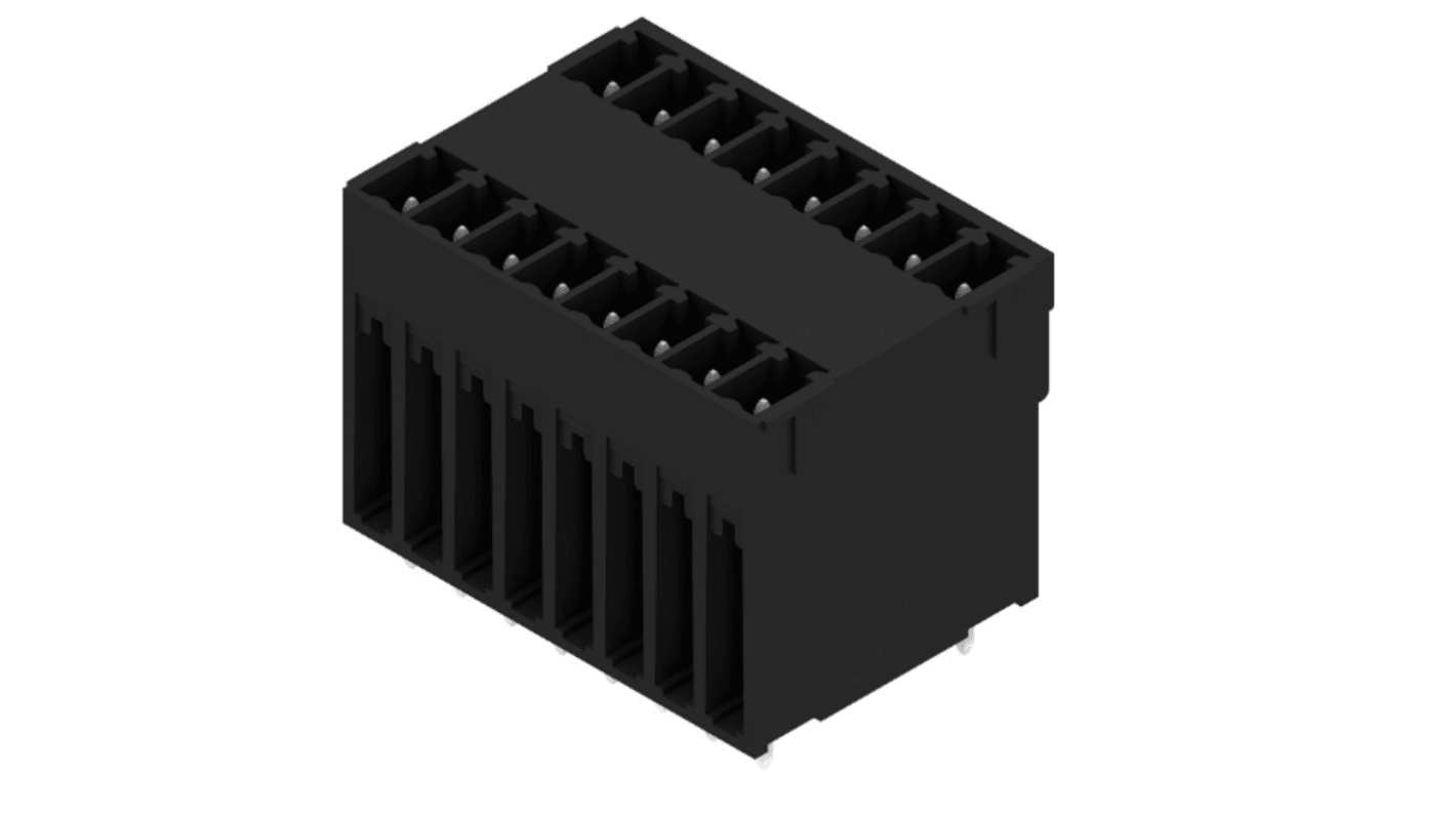 Weidmuller, SCD-THR Male PCB Header, 3.81mm Pitch, 16 Way, 2 Row