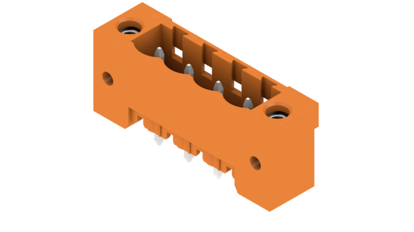 Weidmuller 5.08mm Pitch 4 Way Pluggable Terminal Block, Header, PCB Mount