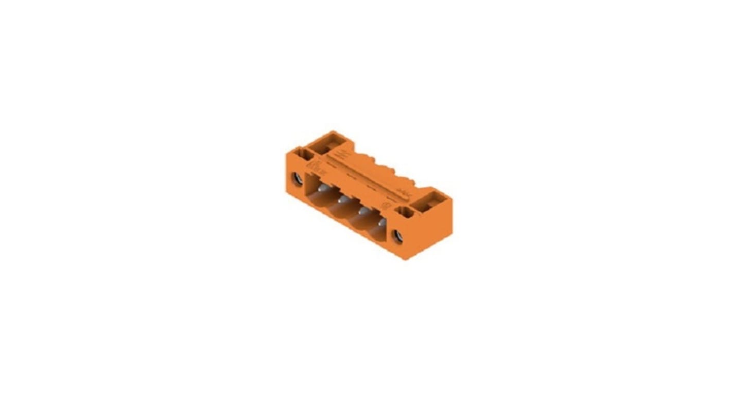 Weidmuller 5.08mm Pitch 4 Way Pluggable Terminal Block, Header, PCB Mount