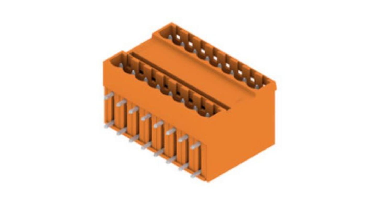 Weidmuller, 5.08mm Pitch, 16 Way, Pluggable Terminal Block, Header, PCB Mount, 1601850000