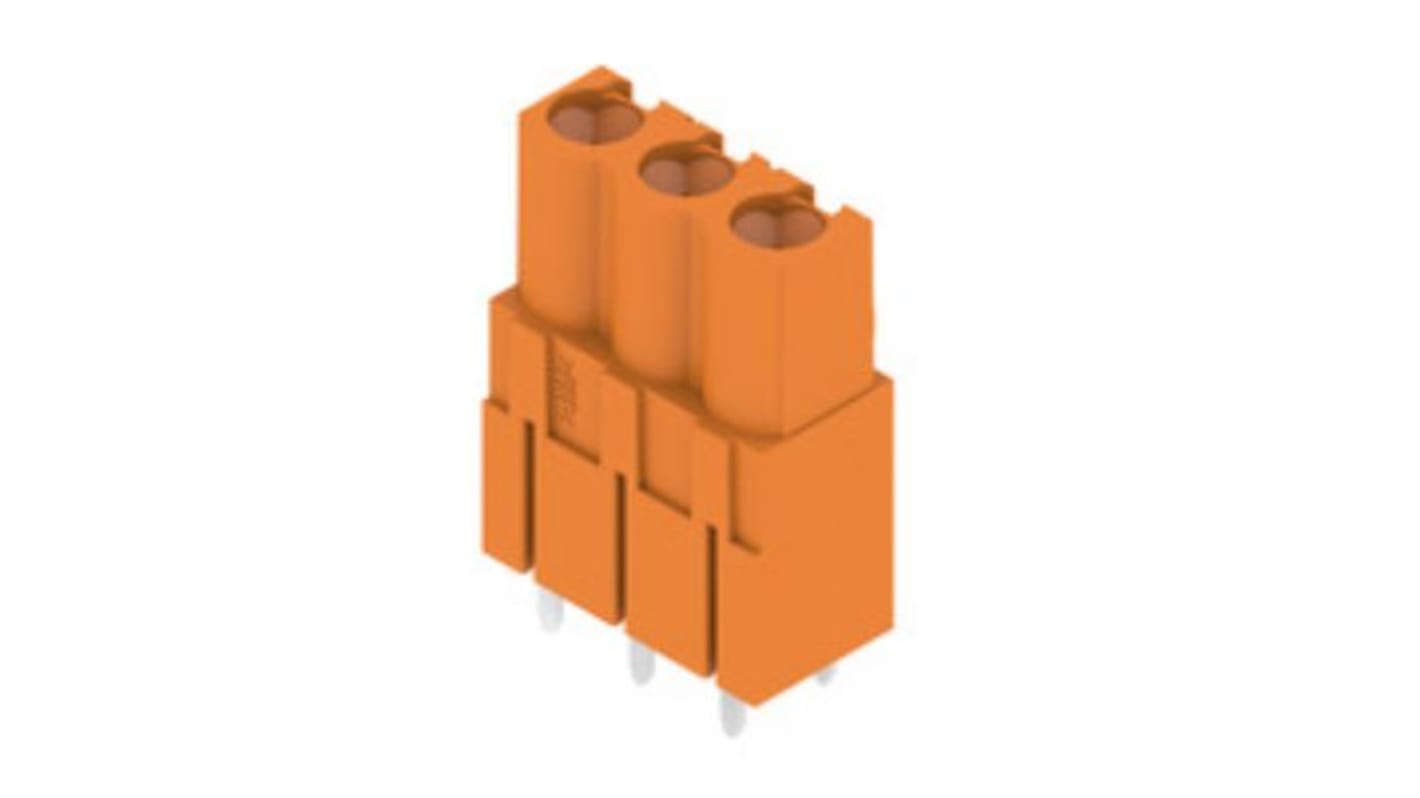 Weidmuller Female PCB Header, 5.08mm Pitch, 3 Way, 1 Row