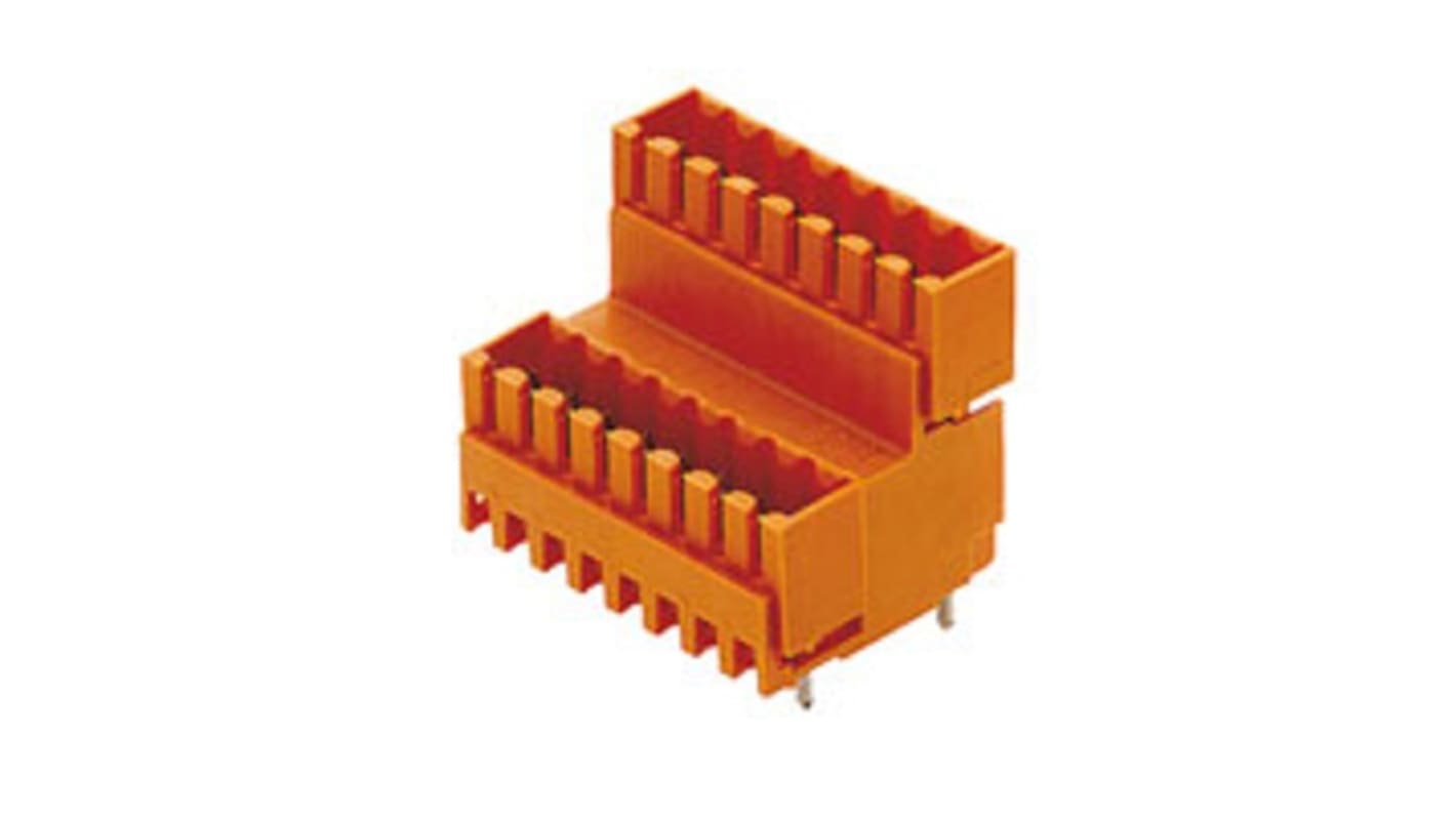 Weidmuller, 3.5mm Pitch, 8 Way, Pluggable Terminal Block, Header, PCB Mount, 1641120000