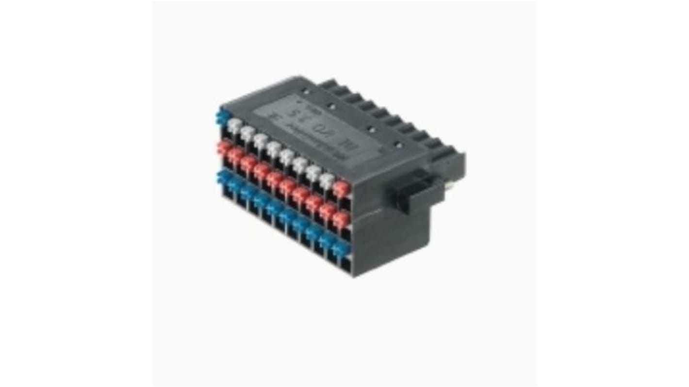 Weidmuller 3.5mm Pitch 30 Way Pluggable Terminal Block, Plug, PCB