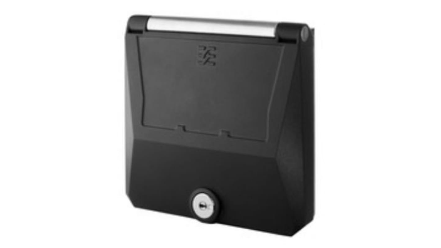 Weidmuller 双框架, 132x134x72.5mm外壳, 压铸锌制, 黑色, 用于FrontCom Vario 插件