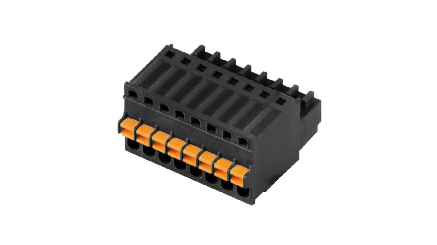 Weidmuller, 2.5mm Pitch, 4 Way, Pluggable Terminal Block, Plug, PCB, 2439670000