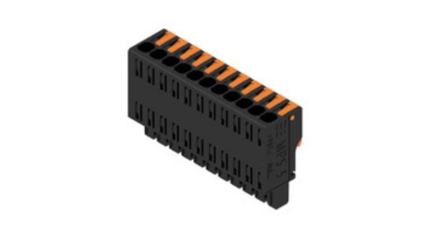 Weidmuller 5mm Pitch 11 Way Pluggable Terminal Block, Plug, PCB Mount