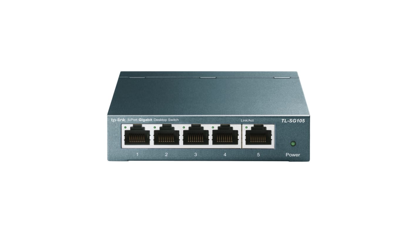 TP-Link Unmanaged 5 Port Ethernet Switch Type G - British 3-Pin