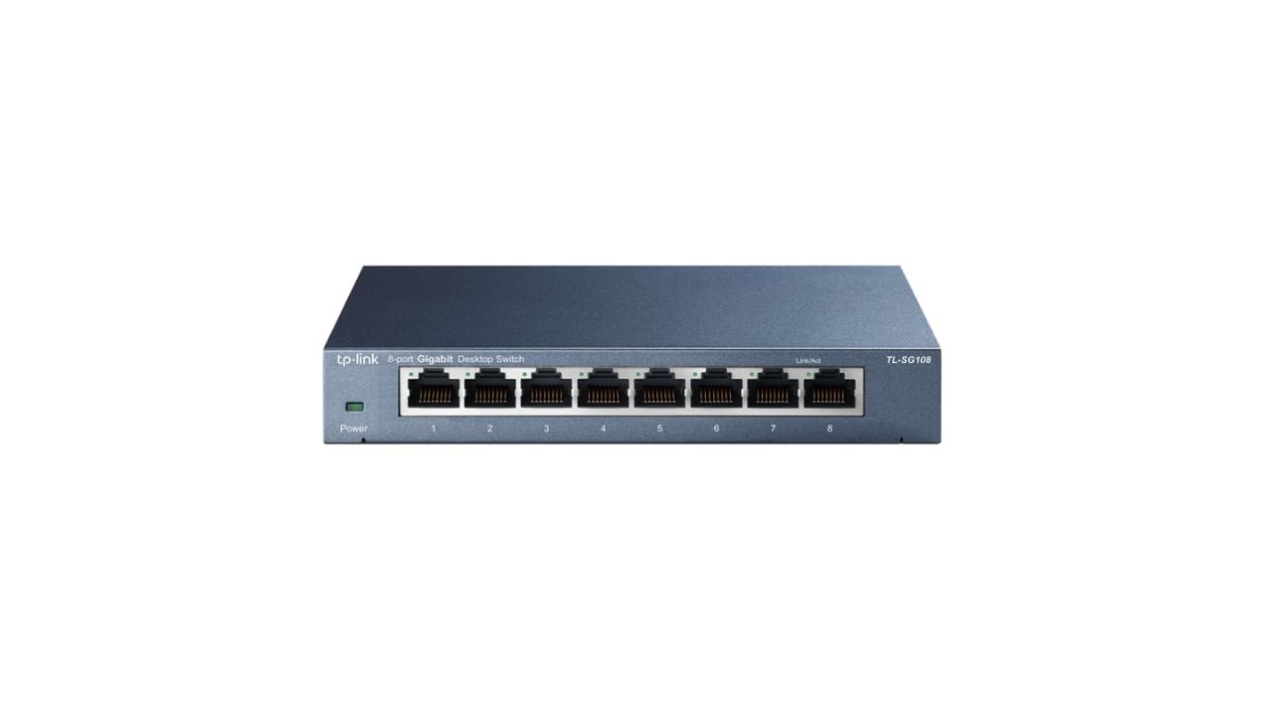 TP-Link Unmanaged 8 Port Ethernet Switch, Type G - British 3-Pin