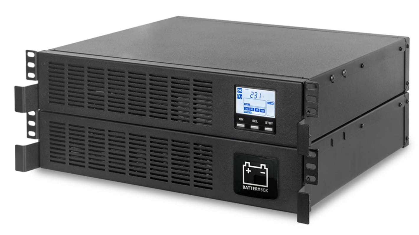 Riello 3000VA UPS电源, 2.7kW, 230V输出, 220 → 240V输入, 机架安装, Sentinel Rack