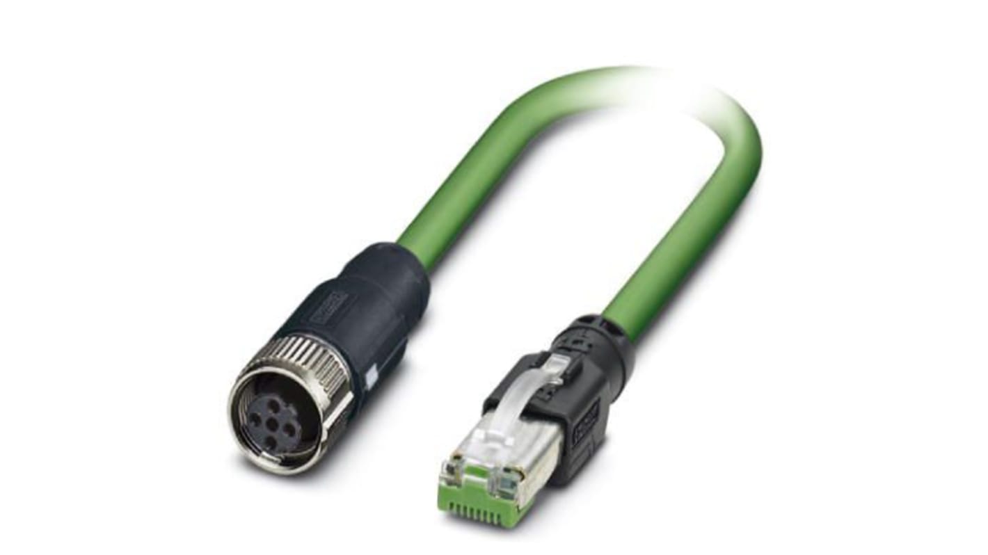 Cable Ethernet Cat5 apantallado Phoenix Contact de color Verde, long. 10m