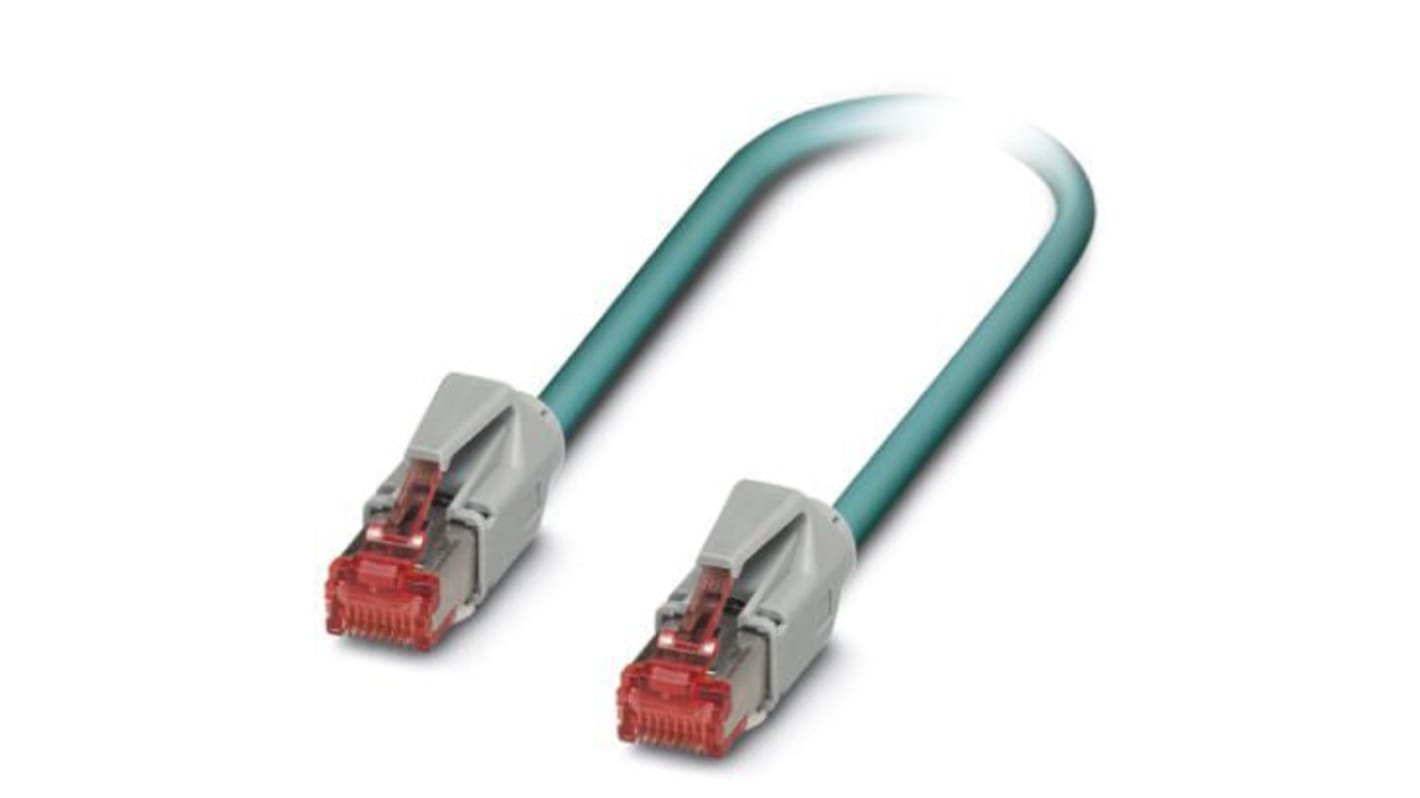 Phoenix Contact, 5m Cat5e, Blue RJ45 to Male RJ45 Male, ShieldedShielded, Terminated