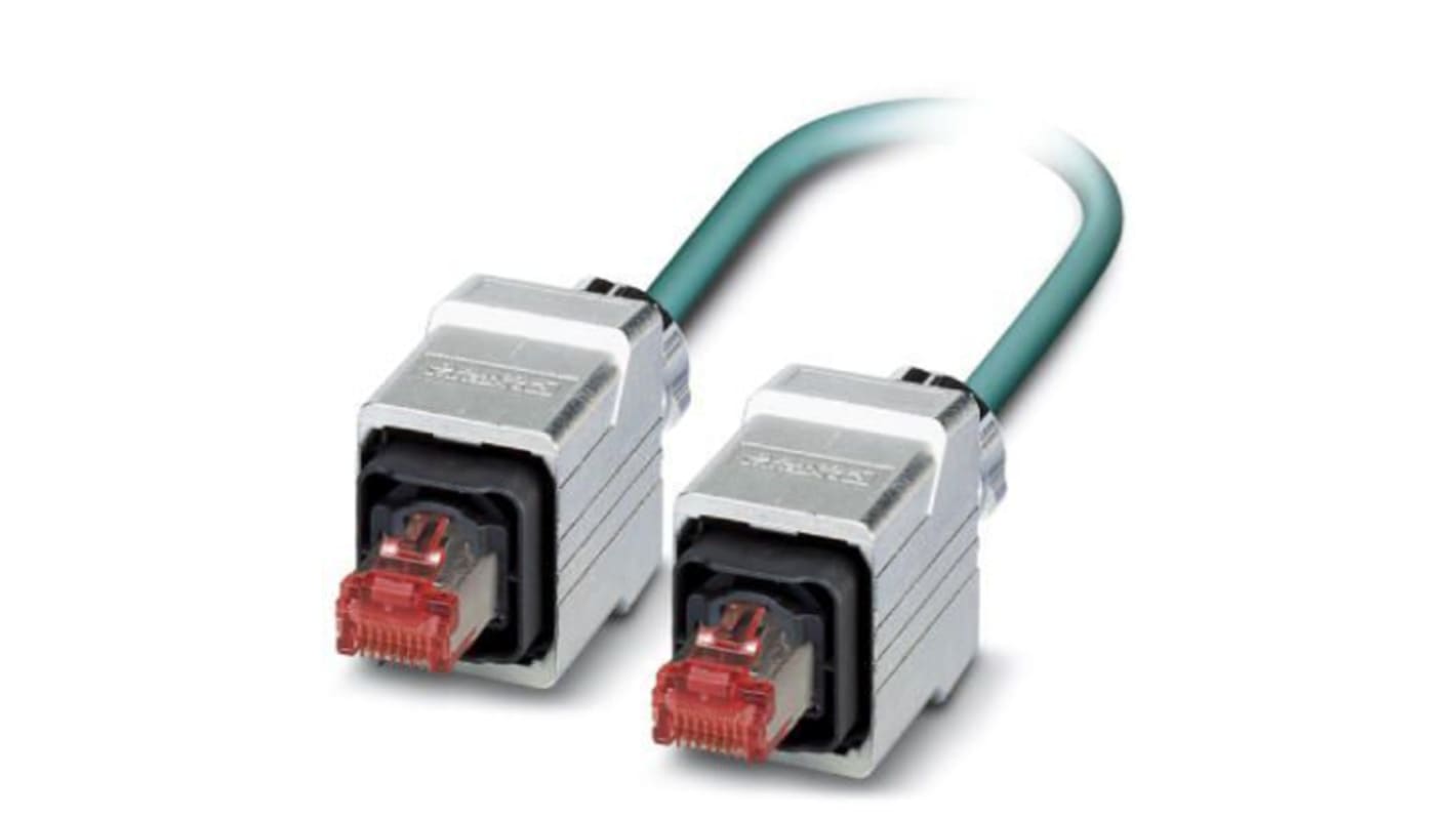 Phoenix Contact Ethernetkabel Cat.5e, 5m, Blau Patchkabel, A RJ45 Geschirmt Stecker, B RJ45