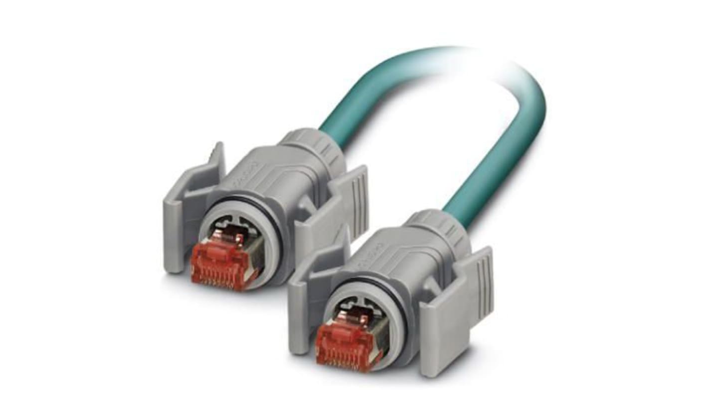 Phoenix Contact, 10m Cat5, Blue RJ45 to Male RJ45, Shielded Shielded, Terminated
