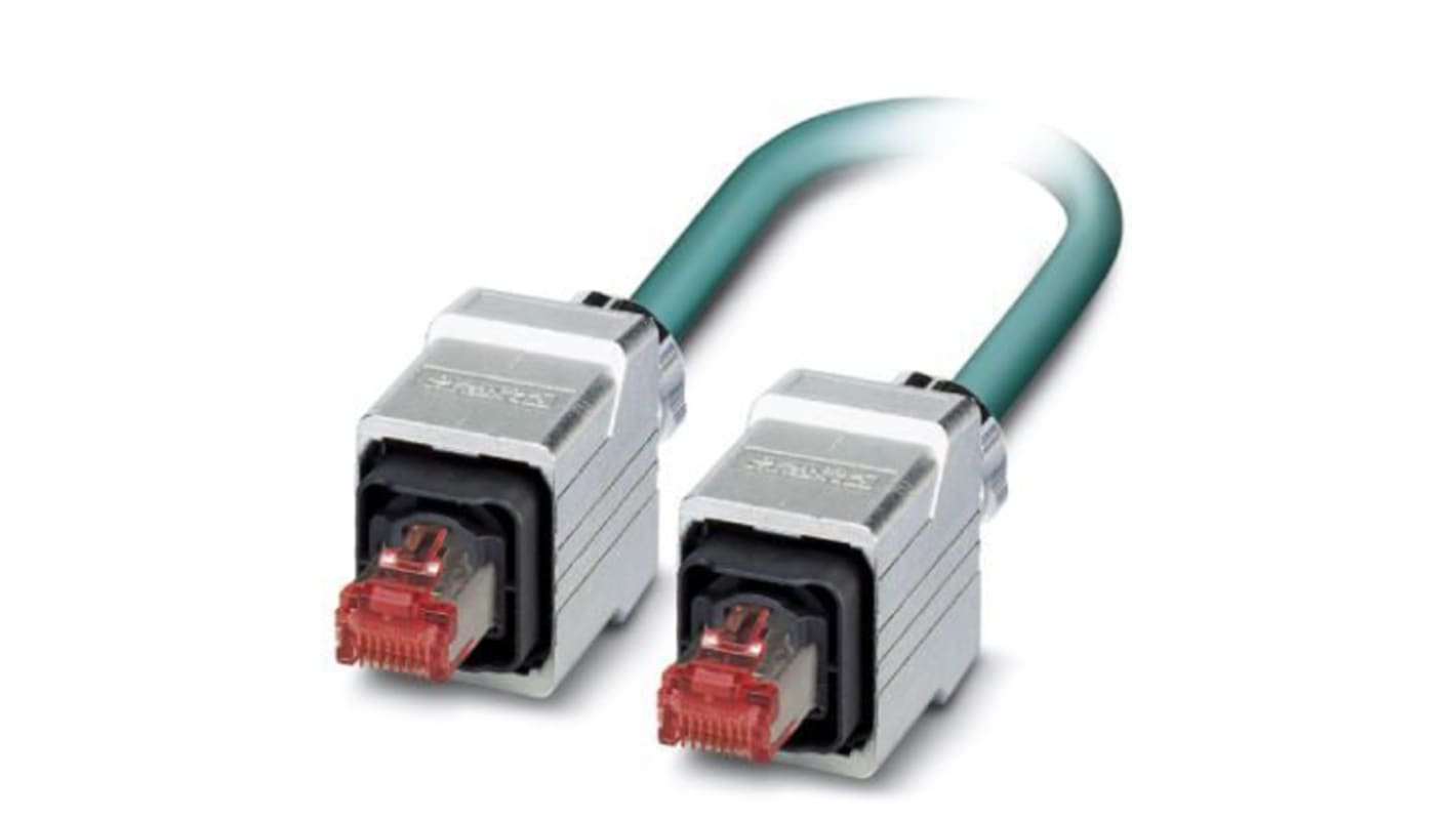 Phoenix Contact, 5m Cat5, Blue RJ45 to Male RJ45 Male, ShieldedShielded, Terminated