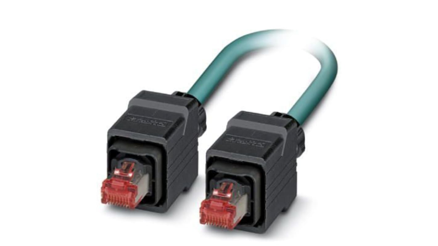 Phoenix Contact Ethernetkabel Cat.5, 5m, Blau Patchkabel, A RJ45 Geschirmt Stecker, B RJ45