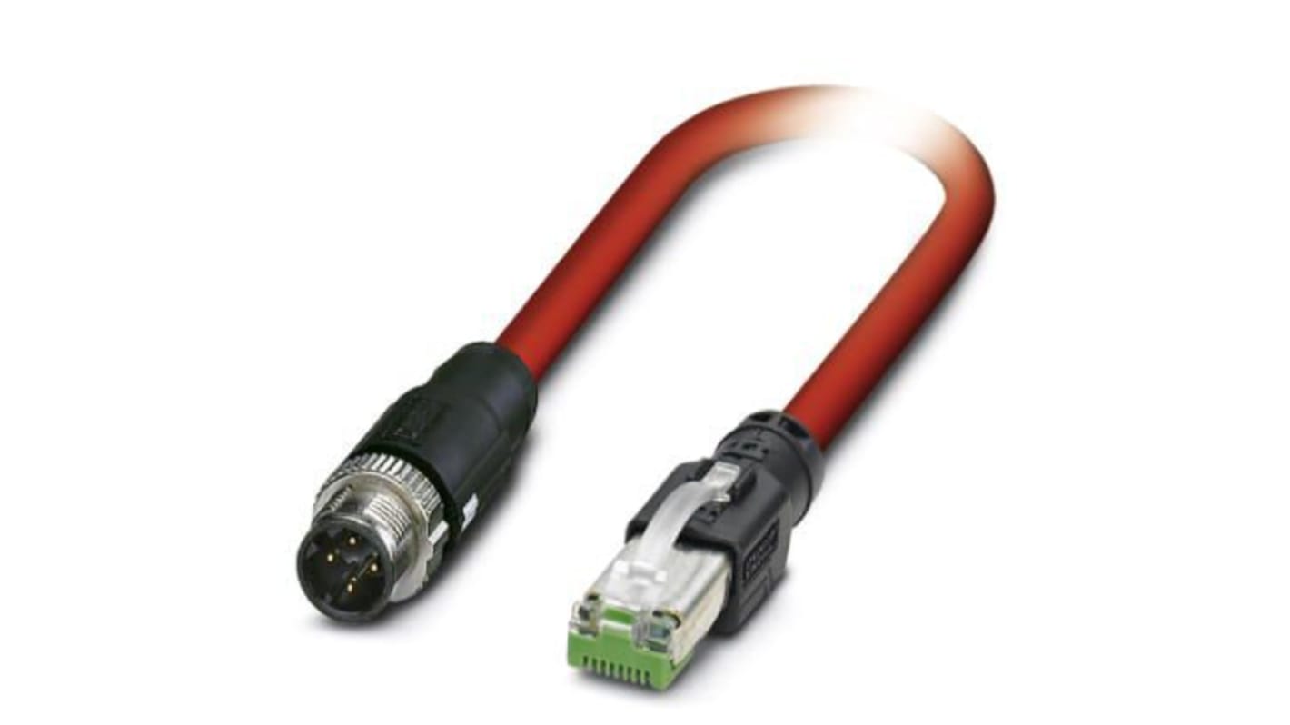 Cable Ethernet Cat5 apantallado Phoenix Contact de color Rojo, long. 1m