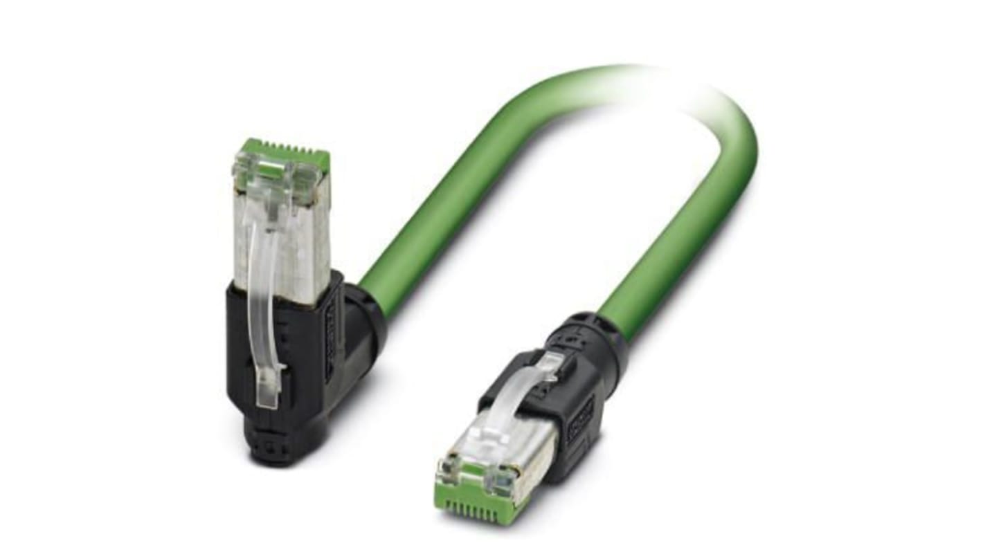 Phoenix Contact Ethernetkabel Cat.5, 300mm, Grün Patchkabel, A RJ45 Geschirmt Stecker, B RJ45