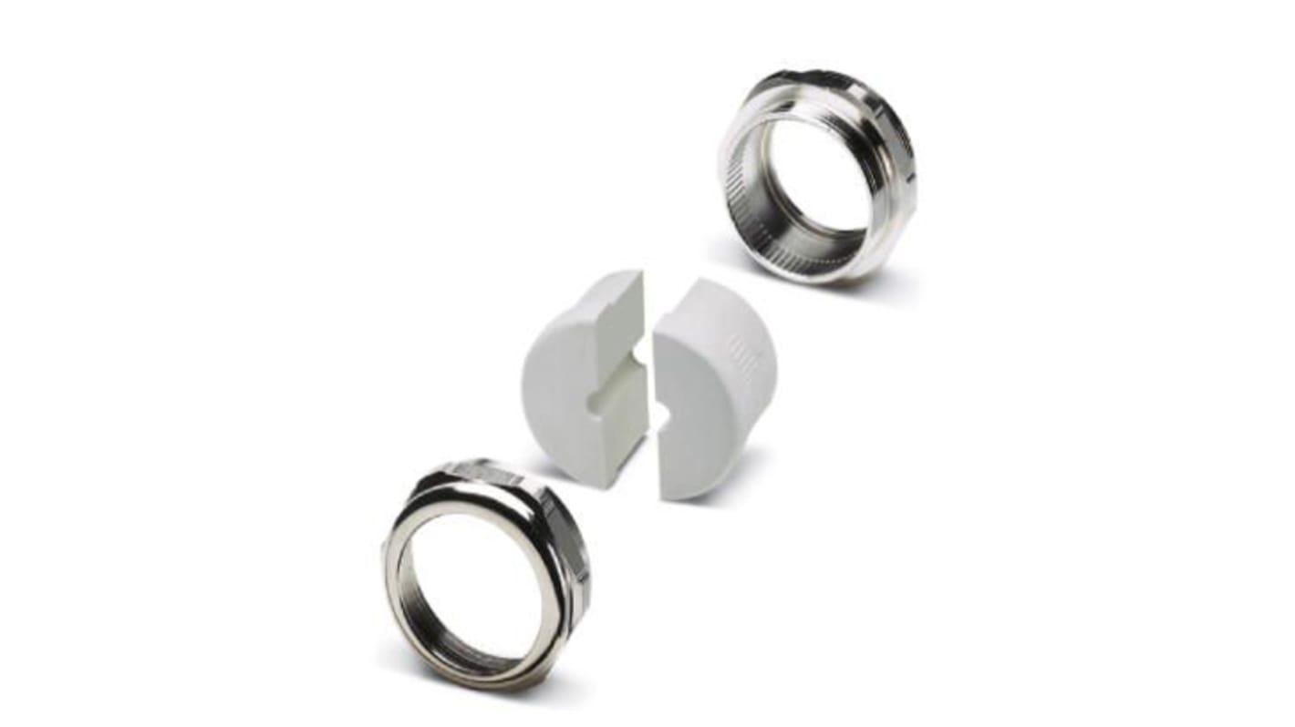 Phoenix Contact Silver Nickel Plated Brass Cable Gland, M50 Thread, 7.5mm min., 8mm max., IP65