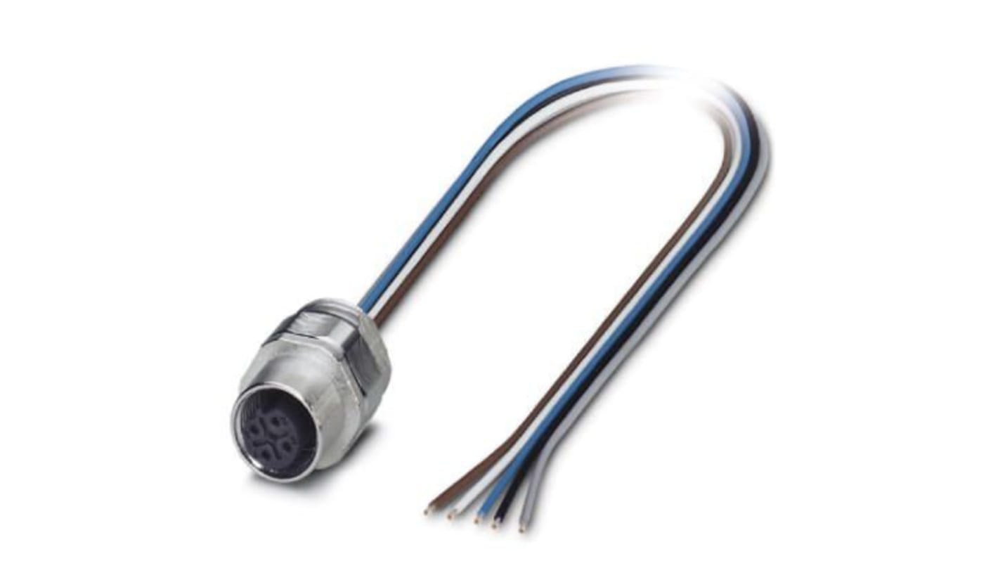 Phoenix Contact Female M12 to Sensor Actuator Cable, 700mm