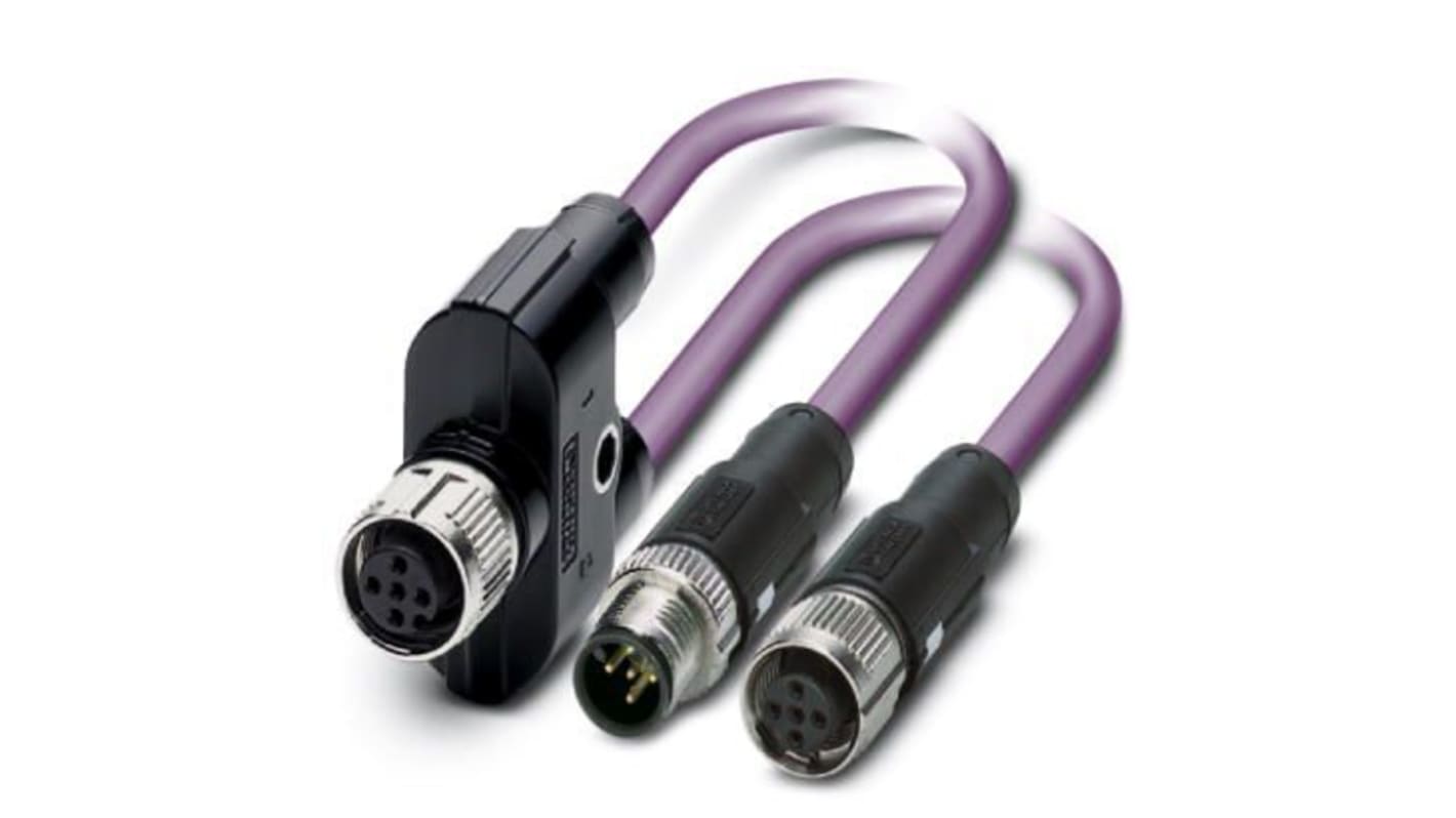 Kabel magistrali ze złączem Złącze M12 liczba rdzeni 2 długość 500mm Rodzaj A Żeńskie Złącze B Złącze M12