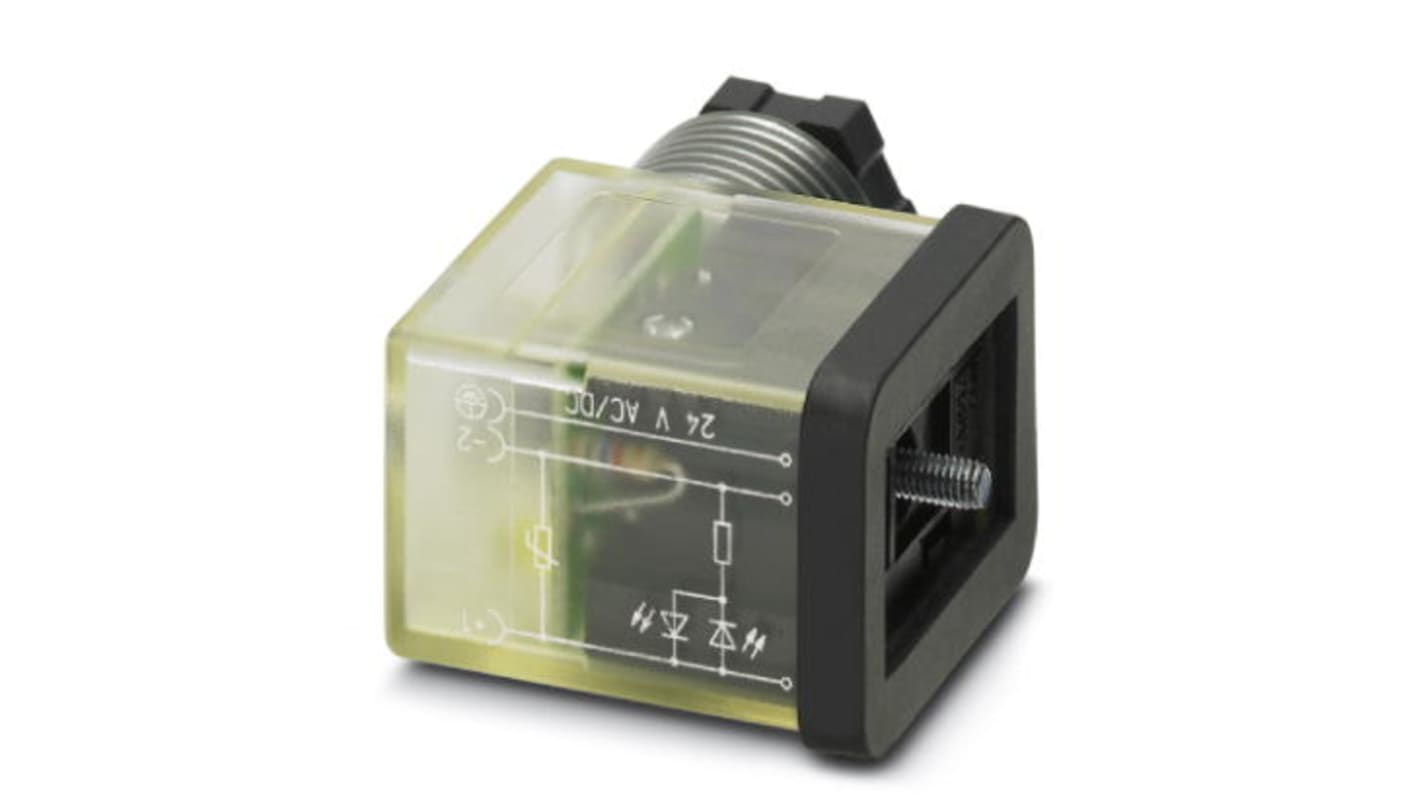 Phoenix Contact Solenoid Valve Connector with Indicator Light, 24 V ac Voltage