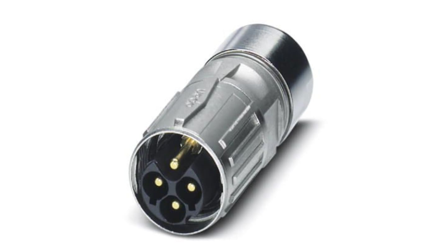 Phoenix Contact Circular Connector, 4 Contacts, Front Mount, M17 Connector, Plug