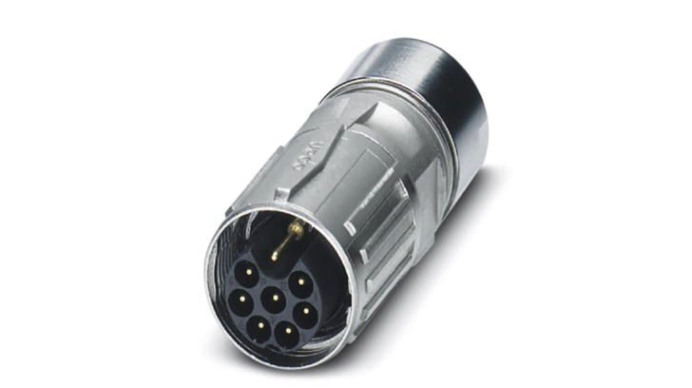 Phoenix Contact Circular Connector, 8 Contacts, Front Mount, M17 Connector, Plug