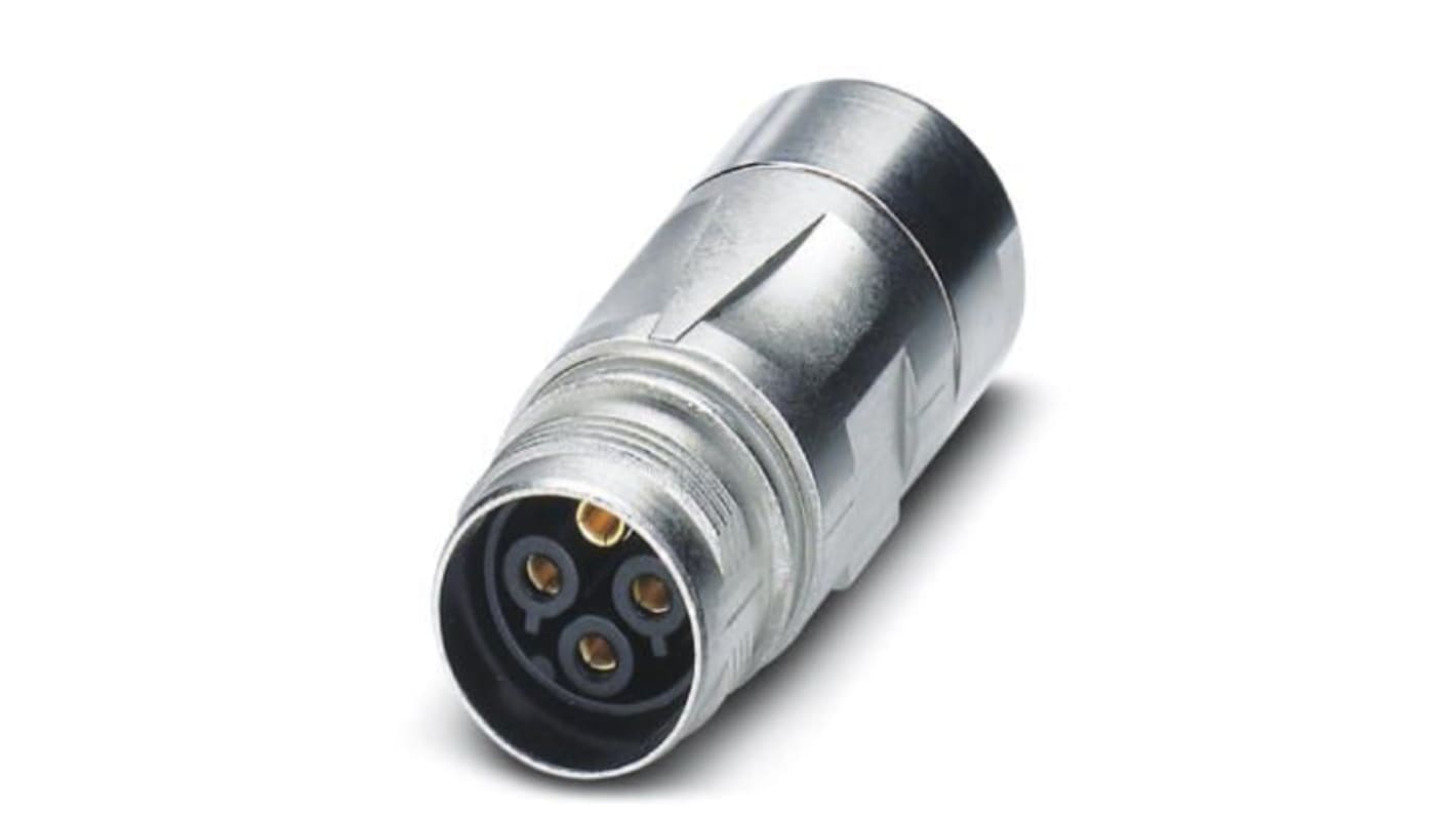 Phoenix Contact Circular Connector, 4 Contacts, Front Mount, M17 Connector, Socket