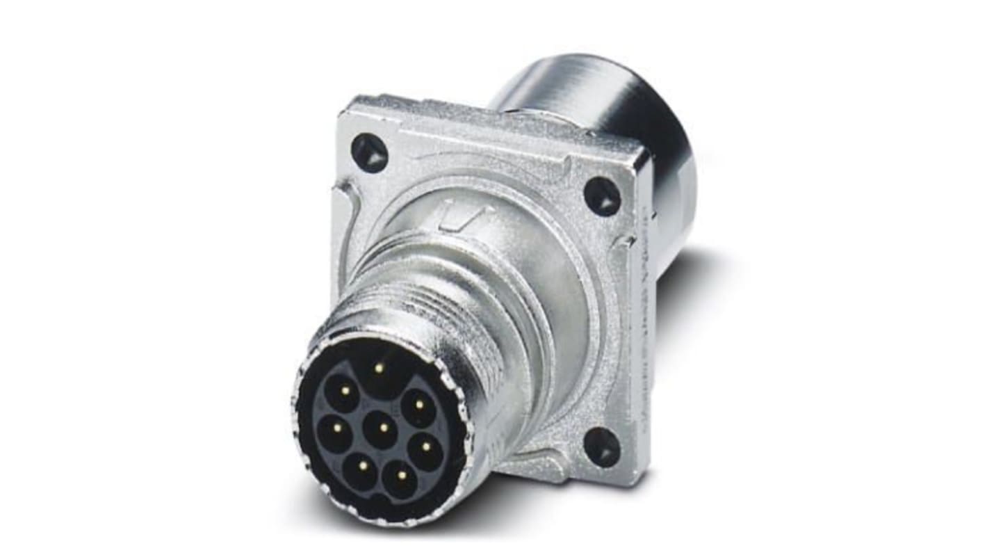 Phoenix Contact Circular Connector, 8 Contacts, Front Mount, M17 Connector, Plug