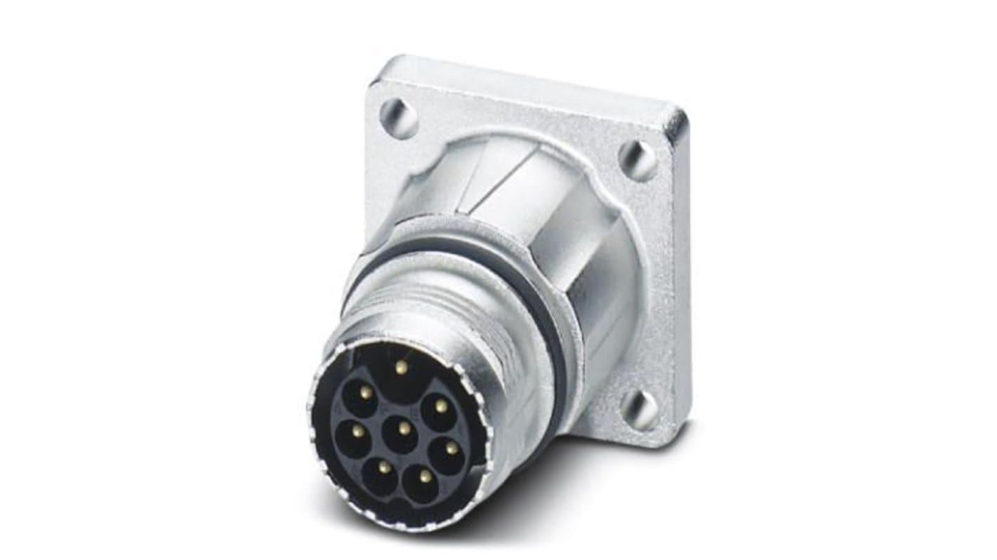 Phoenix Contact Circular Connector, 8 Contacts, Front Mount, M17 Connector, Socket