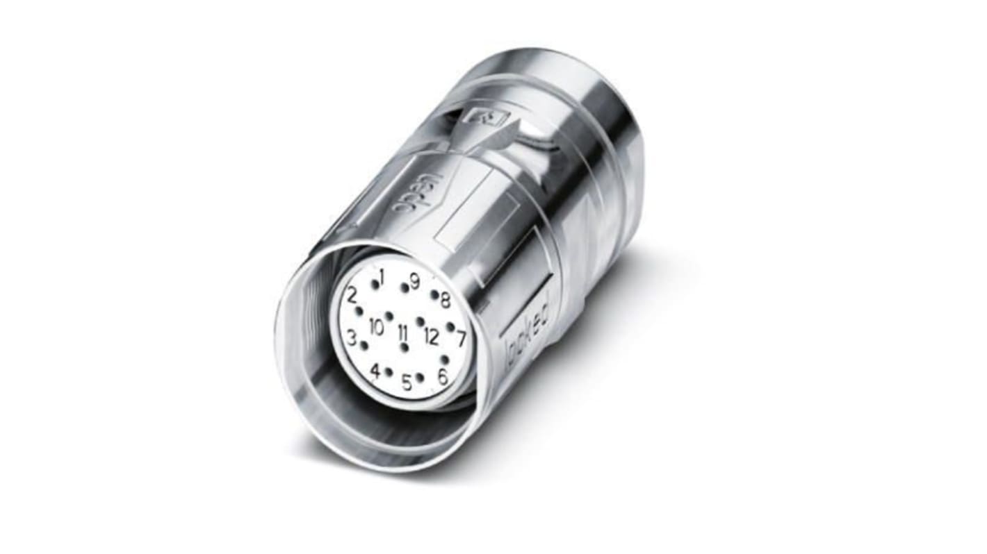 Phoenix Contact Circular Connector, 12 Contacts, Cable Mount, M23 Connector, Socket