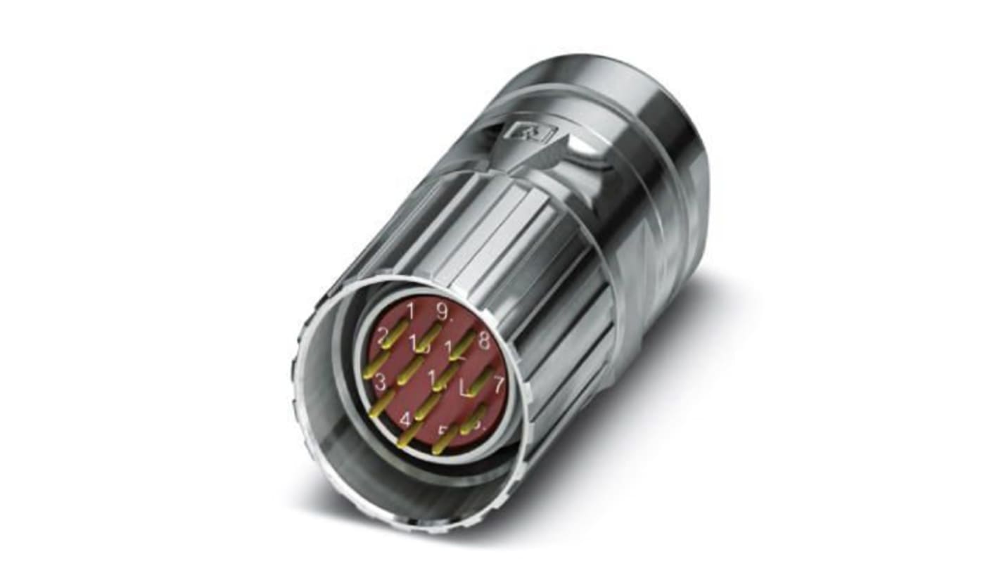 Phoenix Contact Circular Connector, 17 Contacts, Front Mount, M23 Connector, Plug