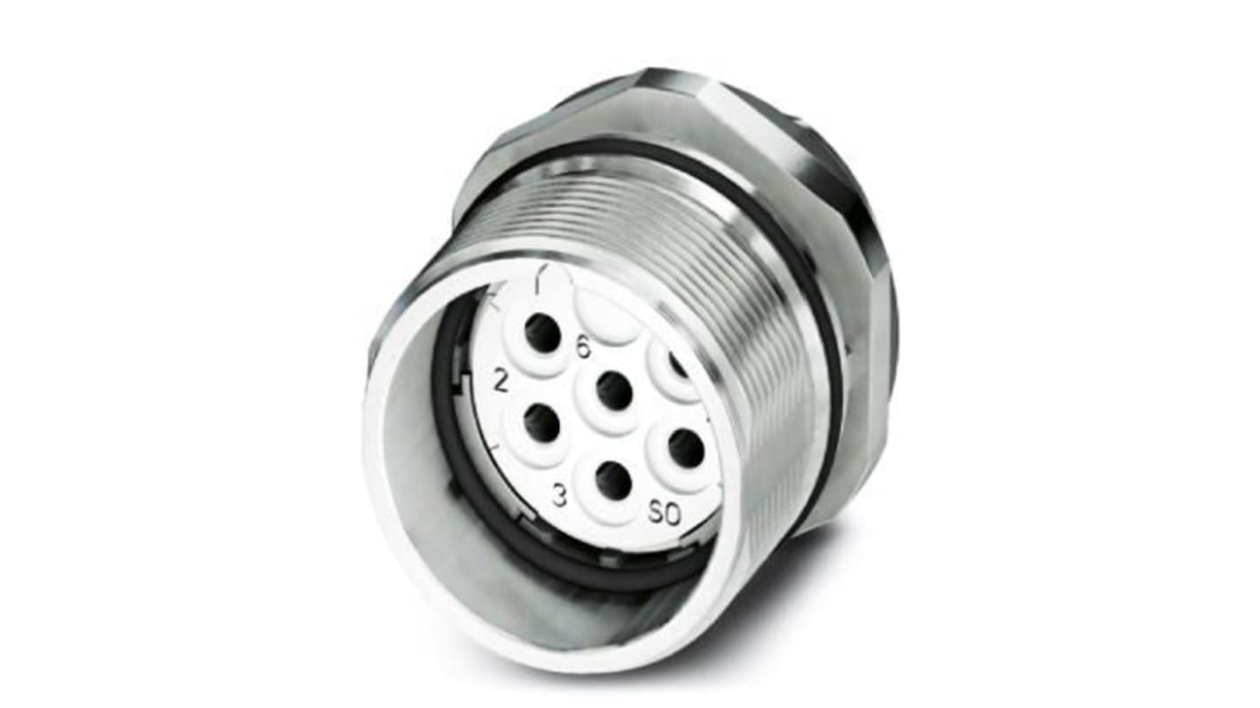 Phoenix Contact Circular Connector, 6 Contacts, Front Mount, M23 Connector, Socket