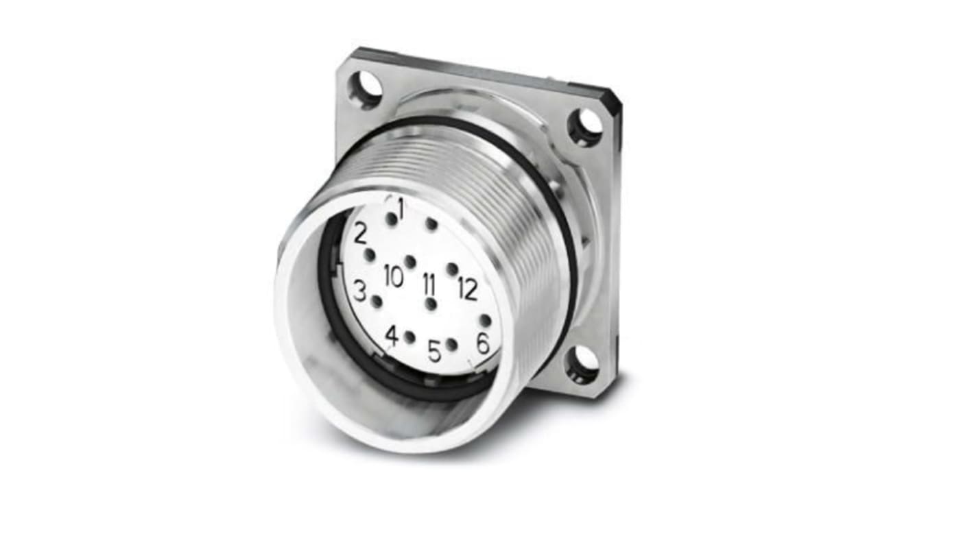 Phoenix Contact Circular Connector, 17 Contacts, Front Mount, M23 Connector, Socket